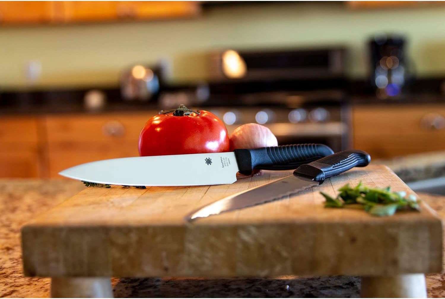 Spyderco Lightweight Kitchen Utility Knife with MBS-26 Stainless Steel Blade and Polypropylene Plastic Handle
