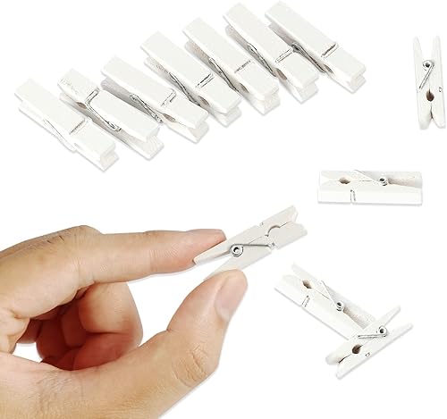 Miniatura 3 de Mini clips para fotos, 128 piezas, pinzas de madera pequeñas de 1.4 pulgadas para tela de bebé, imágenes