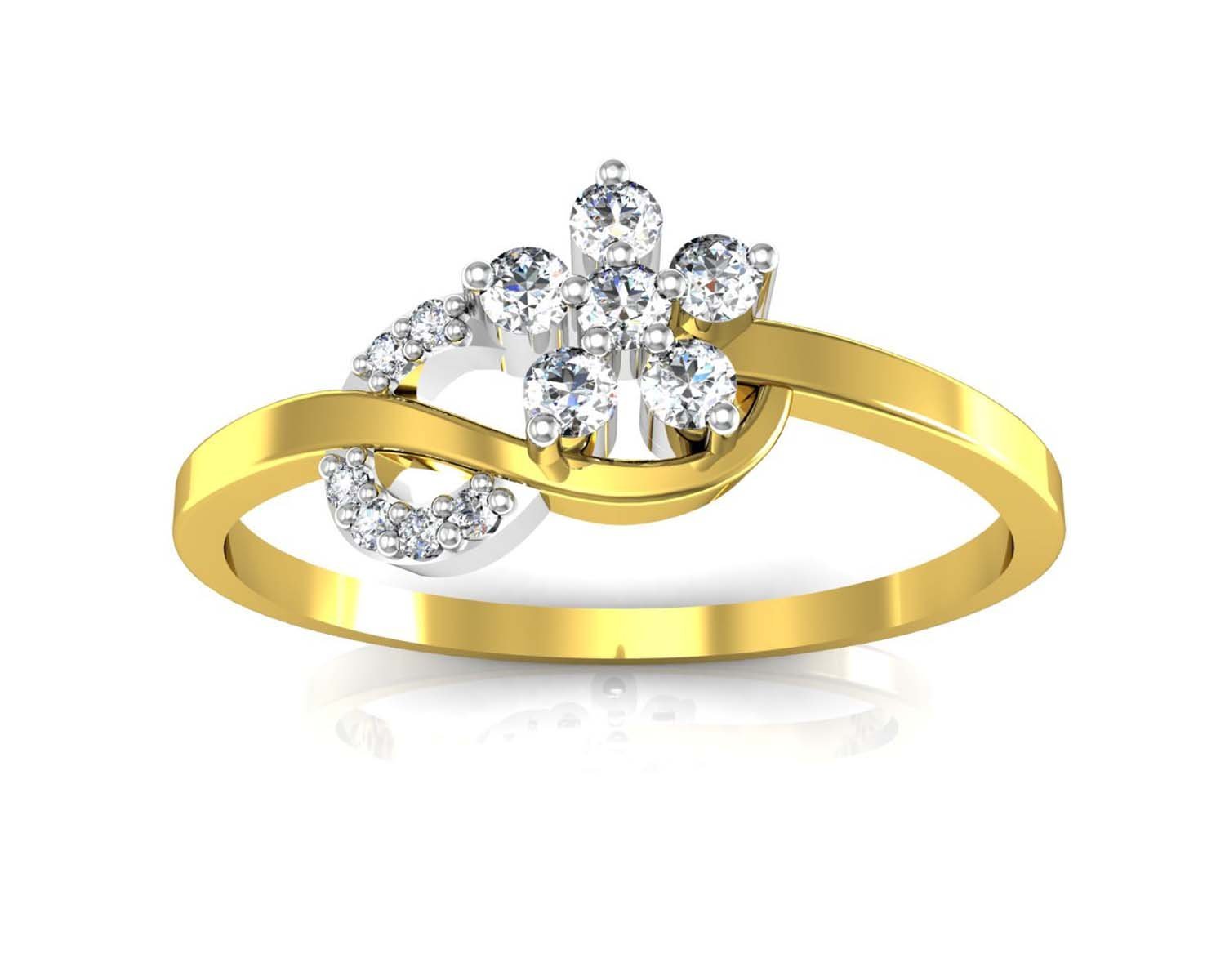 avsar 18K (750) Yellow Gold and Diamond Ring for Women TAR041AF_A-picture-18