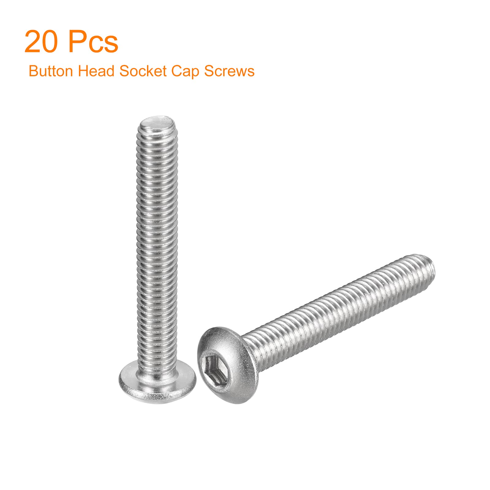 Viti A Testa Piatta Esagonali In Acciaio Inox 10-32x1-1/4 - Pacco Da 20