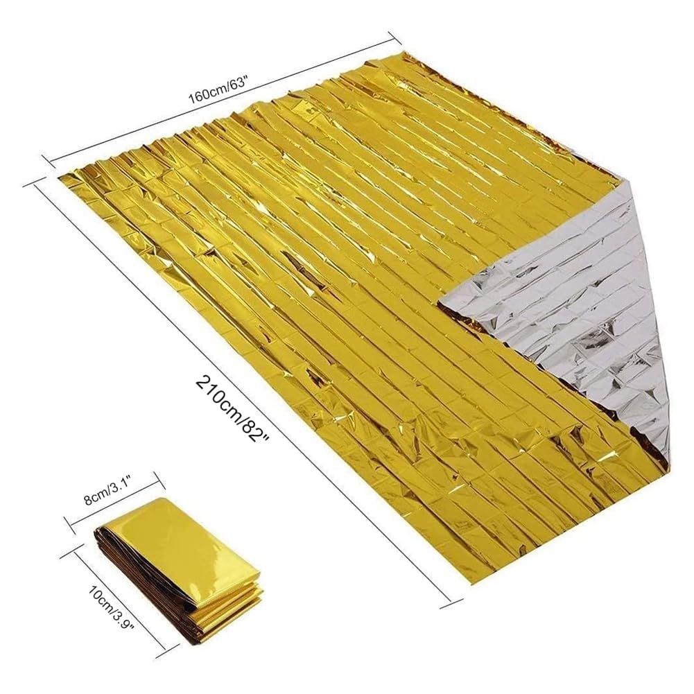 6 Stück Thermodecken Outdoor - 210x160cm Rettungsdecken Robust
