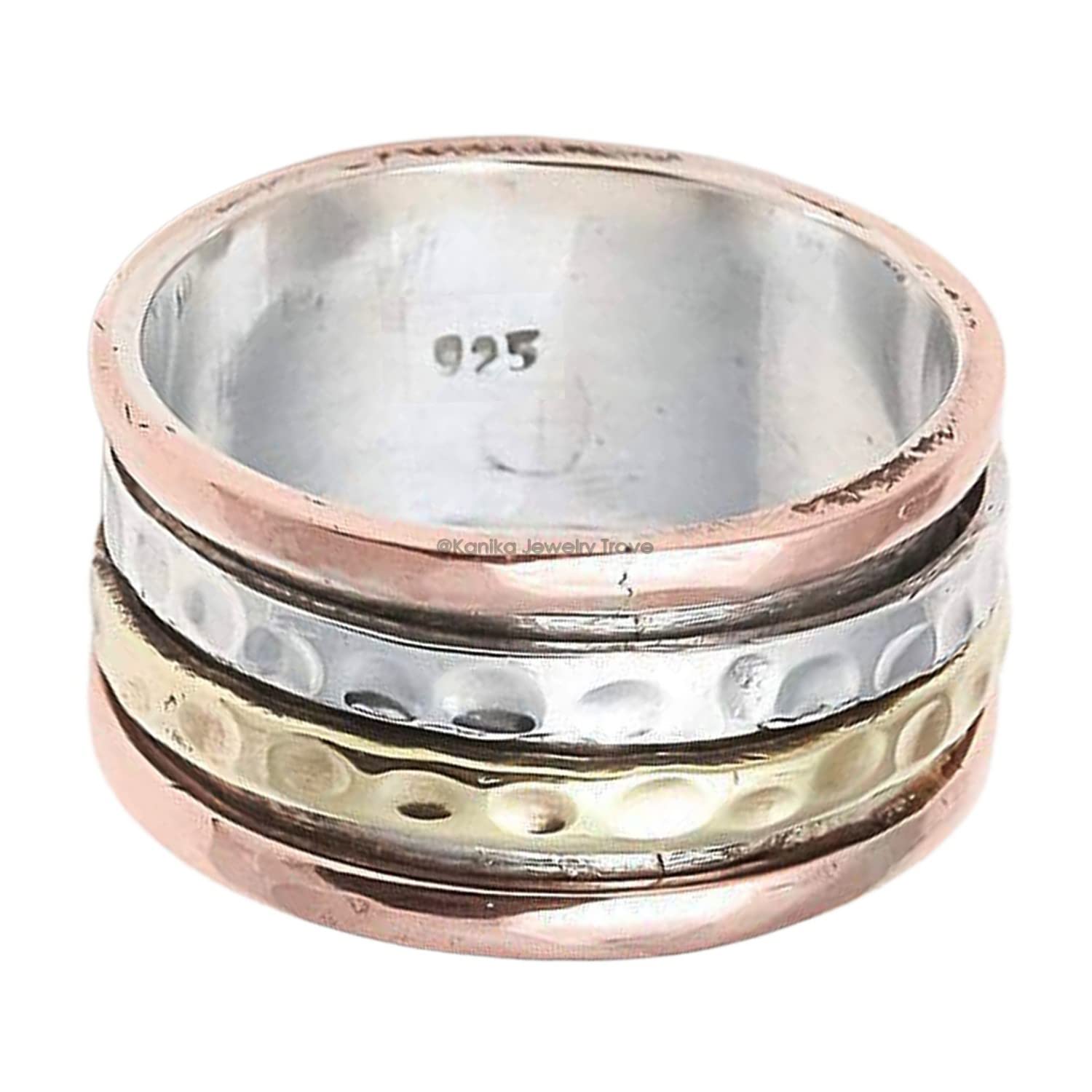 Spinning Spinner Band Ring pour les femmes, bague en argent Sterling, bague de méditation pour hommes, bague pour le pouce, bague pour femme, cadeau d'anniversaire