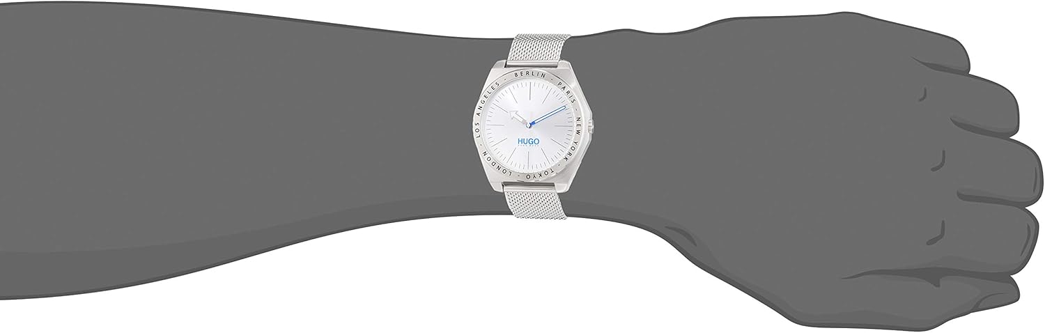 HUGO Orologio Analogico Quarzo Unisex-Adulto con Cinturino in Acciaio Inox 1530107 HUGO Orologio Analogico Quarzo Unisex-Adulto con Cinturino in Acciaio Inox 1530107