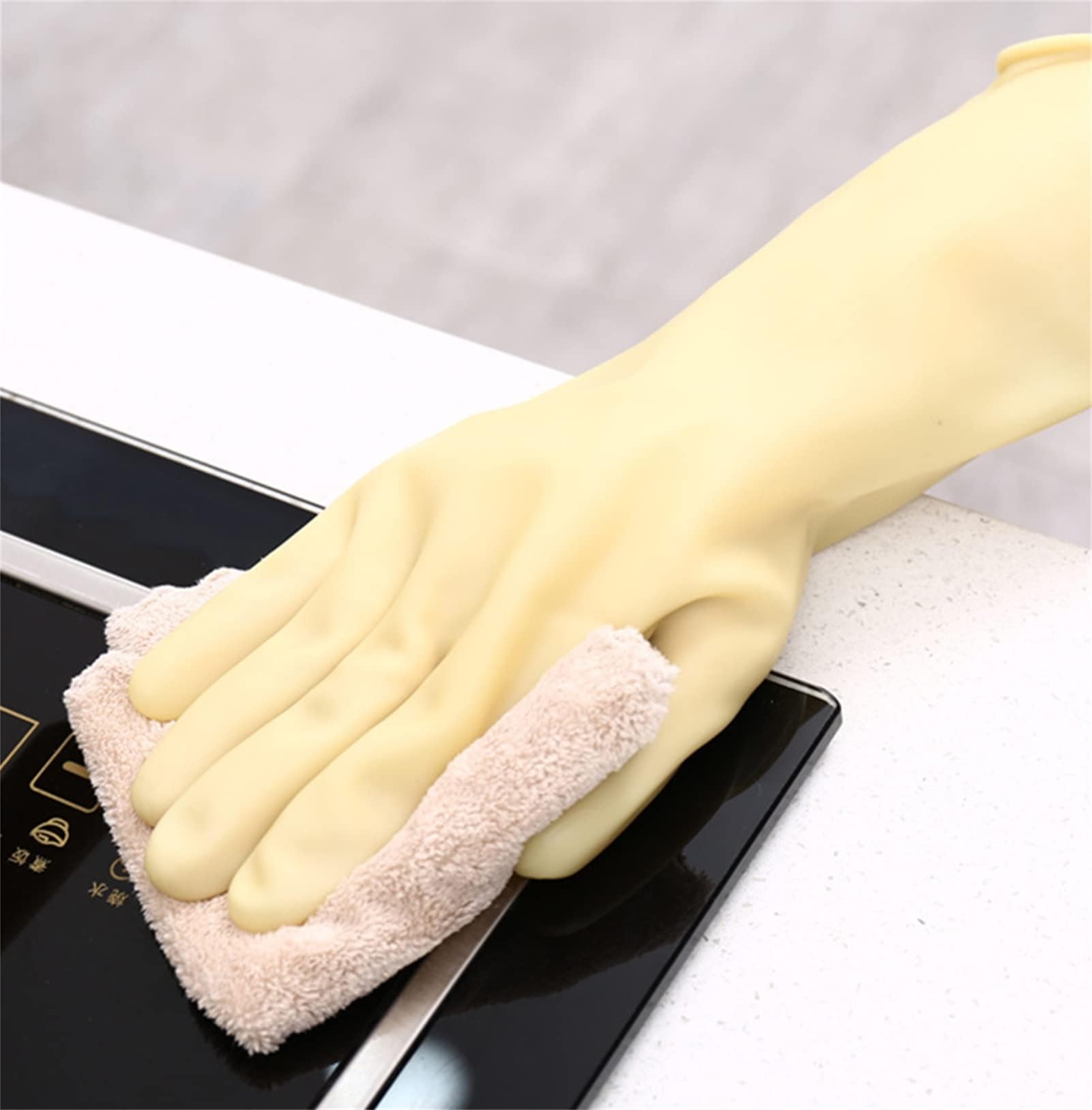 Guanti in gomma per lavare i piatti, spessi e impermeabili, riutilizzabili, in lattice, per la pulizia della casa e per il lavaggio dell'auto, ideali per uso domestico e professionale