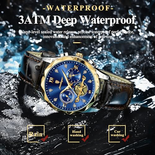Montre de luxe Poedagar étanche avec mécanisme chronographe de précision