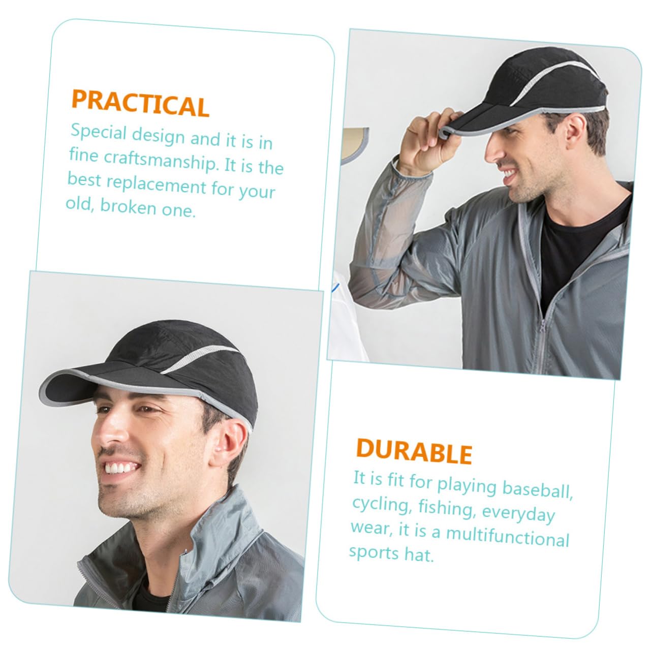 Cappello Sportivo Unisex Traspirante Cappellino Running per Esterni per attività Sportive e Running Notturno