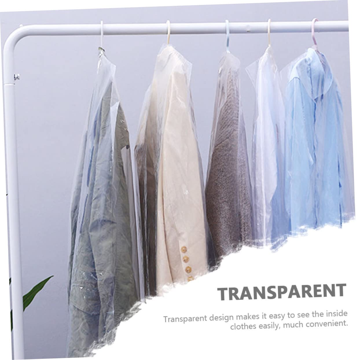 100 Stück Einweg Kleidersäcke aus Pp 60x100cm Transparenter Schutzbeutel für Kleidung mit Staubschutz für Reinigung und Aufbewahrung