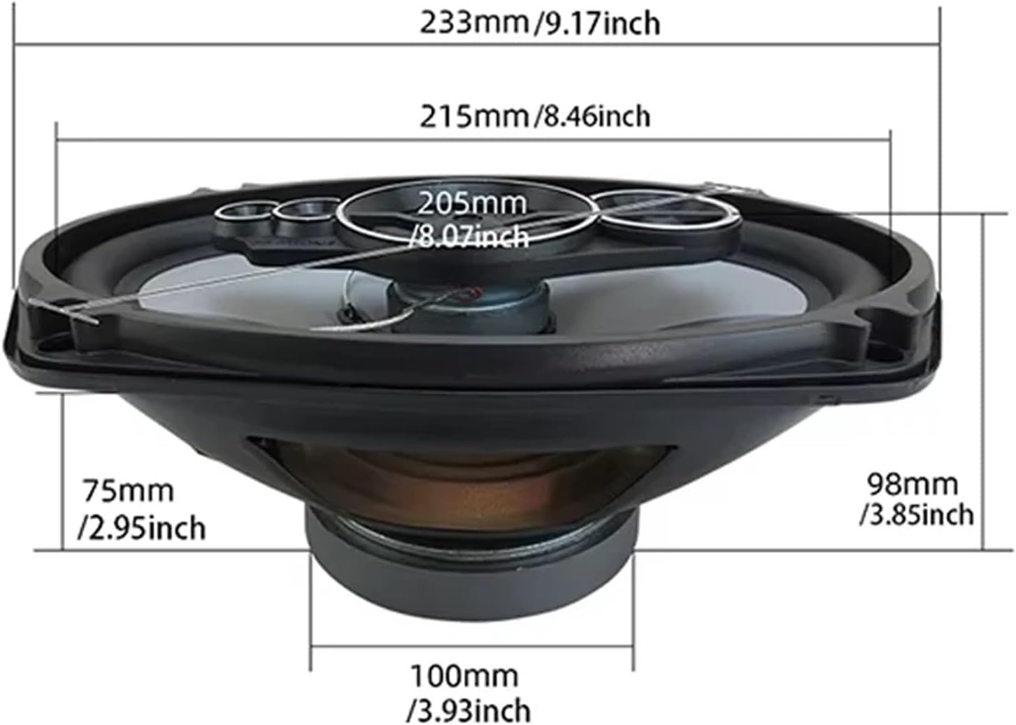 2PCS 6X9 inch (2X1200W) 2400W 5-Way car Mounted high Fidelity Full Frequency coaxial Speaker, Preferred