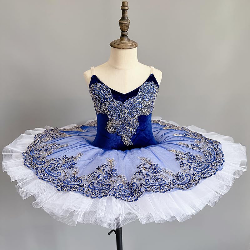Masif Falda de Ballet para niñas Vestido de Danza para niños Falda mullida Bluebird Tutus Ballet Profesional Vestido de tutú Bailarinas Faldas de Carnaval Fiesta de tutú