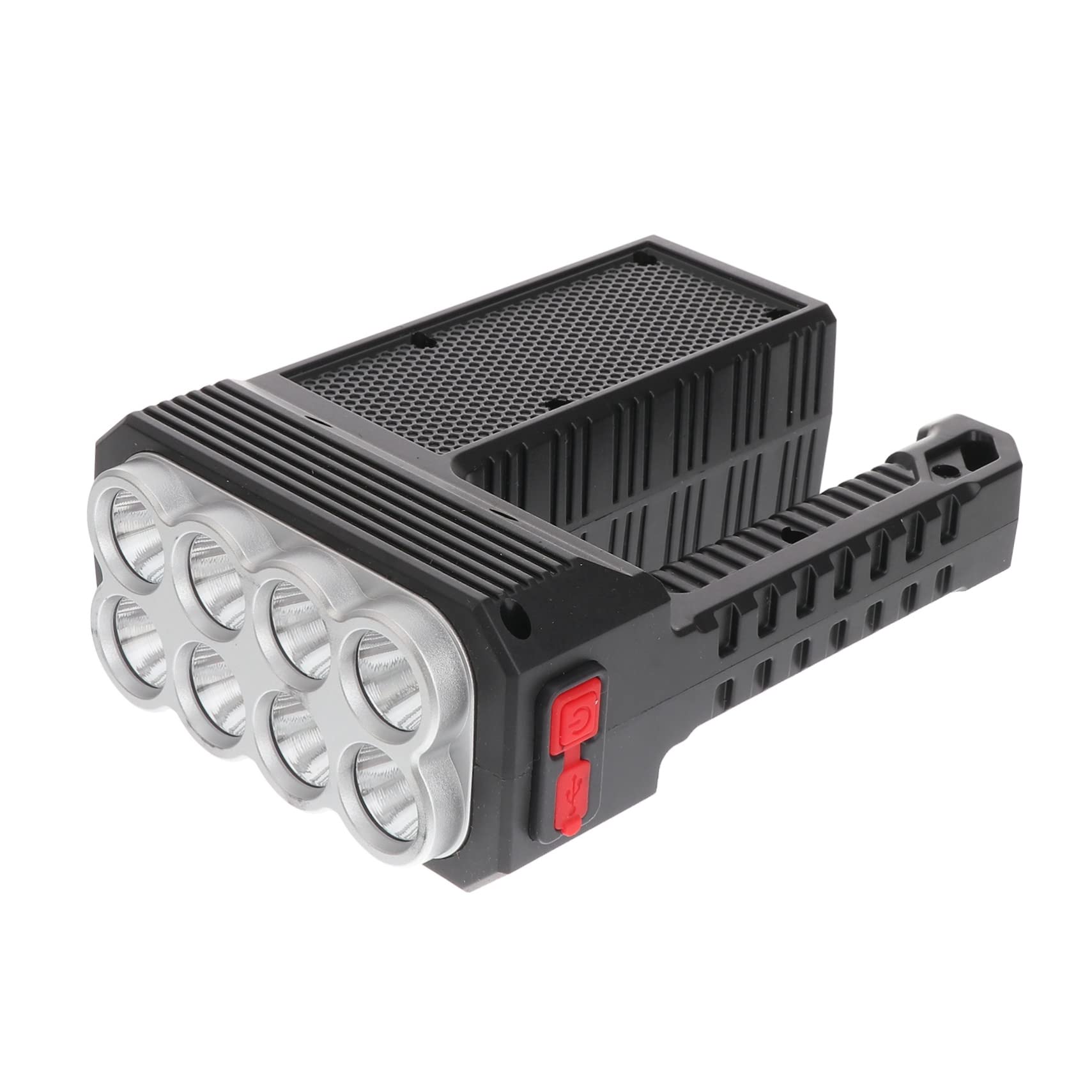 ORFOFE Torcia Solare da Campeggio LED Portatile, Ricaricabile, in Abs, Ricarica Usb, per Attività All'aperto e Pesca, 1200