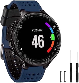 TopPerfekt Band Compatible with Garmin Forerunner 235, Soft Silicone Replacement Watch Band Strap Wristband for 220/230/235/620/630/735XT/235 Lite Smart Watch for Women Men