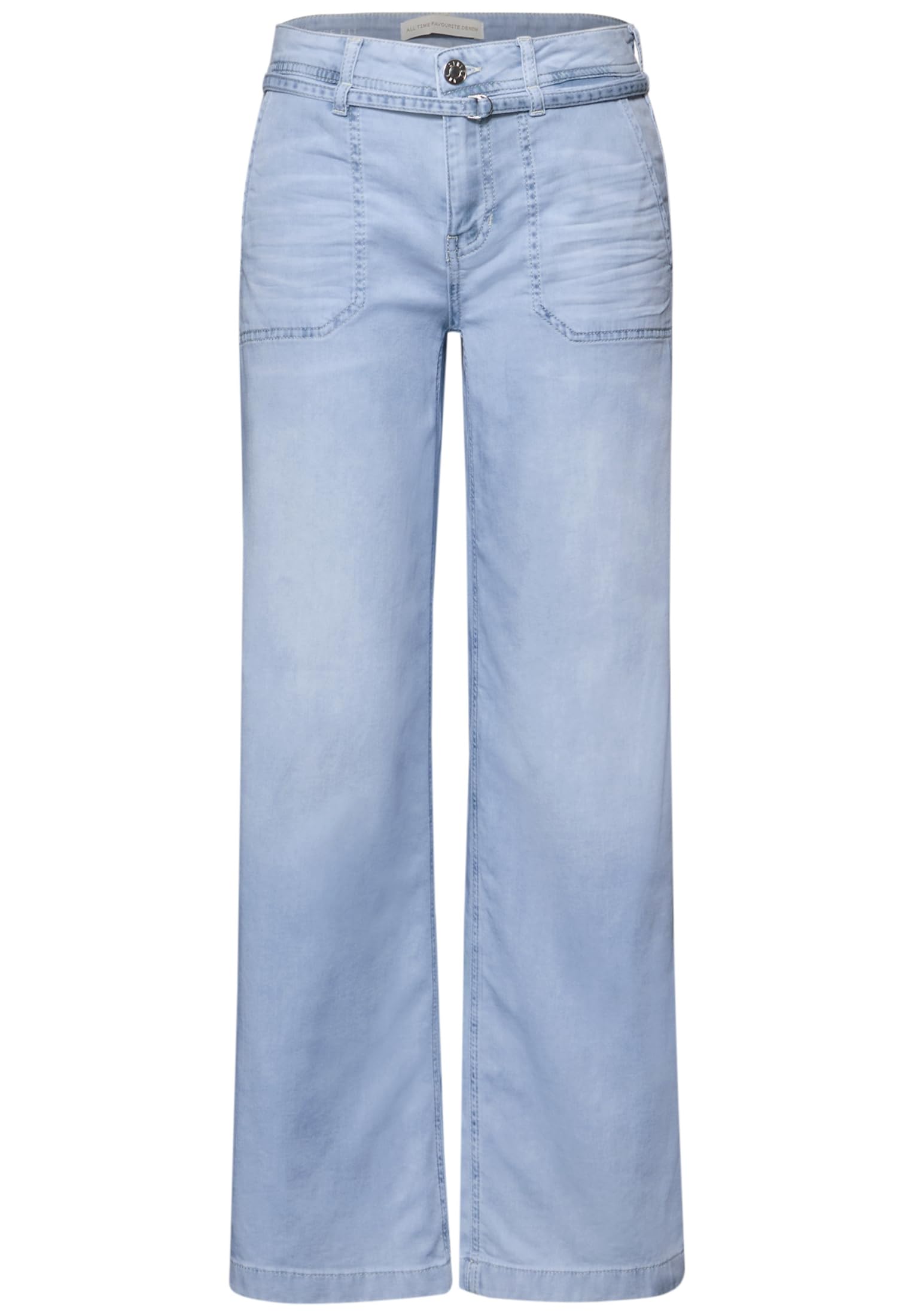 Street One Damen Wide Leg Jeans im Bleached-Look 3817547