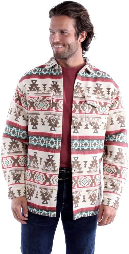 Scully Western Jacket Mens Southwest Shirt Jac Button Natural F0_5368