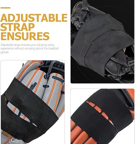 Miniatura 6 de Garneck 4 piezas de correa para guantes de béisbol, accesorios deportivos, guantes de sóftbol, guantes de béisbol, banda envolvente, guante de