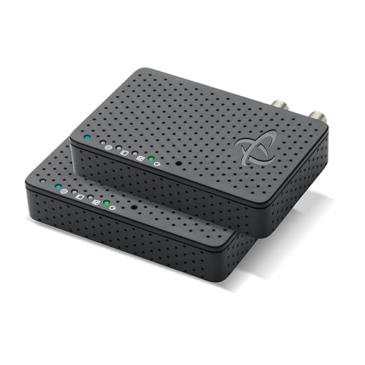 Hitron Bonded MoCA 2.5 Adapter (2-Pack) | 1 Gbps Ethernet, 2.5 Gbps Over existing Coax Cable | Ideal Backbone for Mesh WiFi, Streaming and Gaming | 2 HTEM4 Adapters in Kit