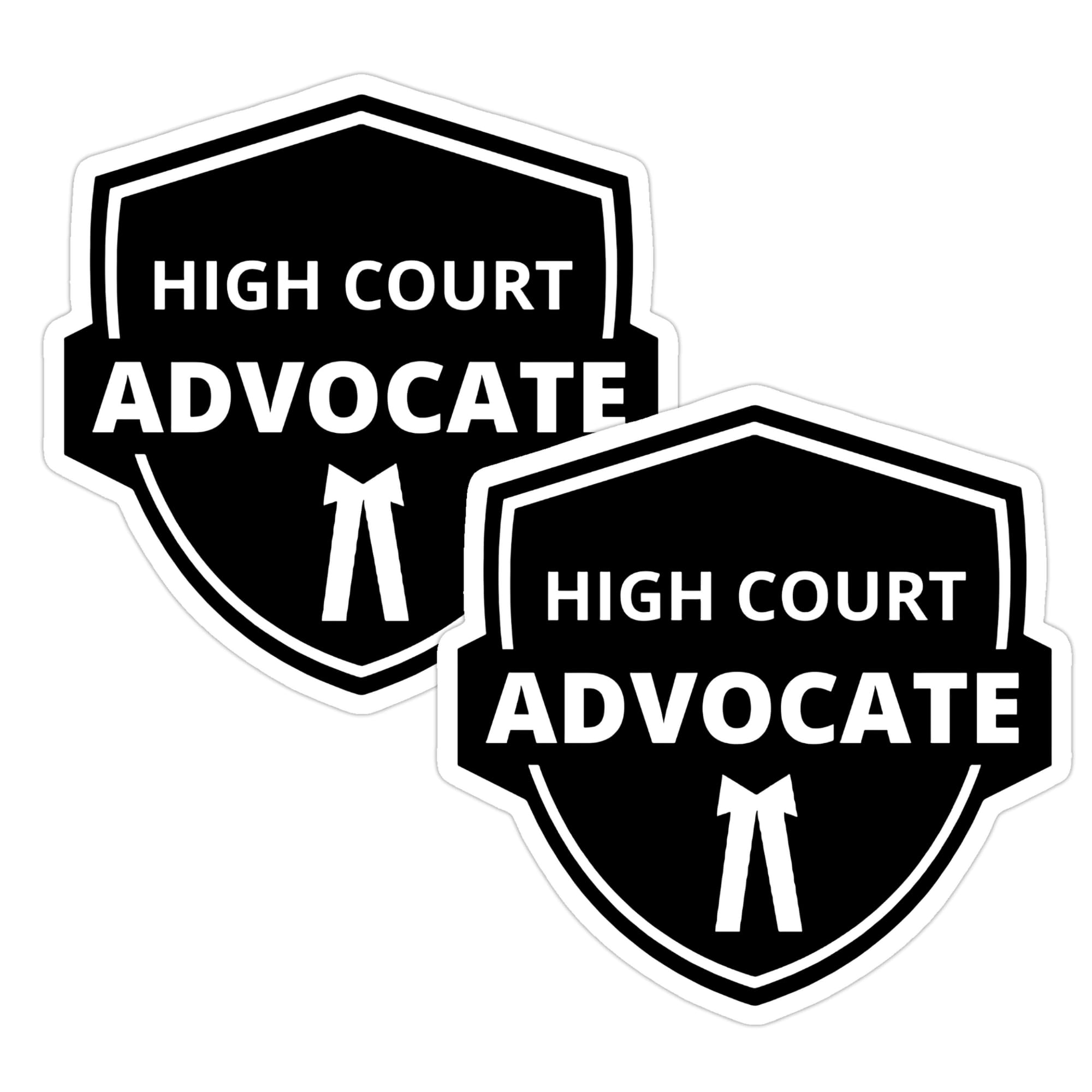 High Court Lawyer Advocate Stickers for Cars Bikes, Chamber & Doors - Merchandise Accesories. Size : 10 cm x 10 cm - (Pack of 2)-image-26