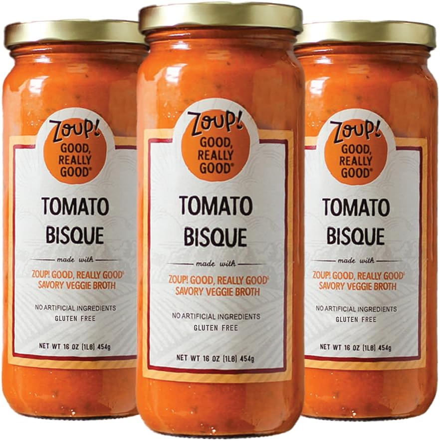 Tomato Bisque by Zoup! Good, Really Good - No Artificial Ingredients, No Preservatives, Gluten Free Tomato Bisque, 16 oz Ready to Serve (3 Pack)