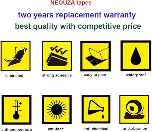 Miniatura 3 de NEOUZA Cartucho de cinta de etiquetas TZE TZ laminadas, de 1532 x 1516 pulgadas, compatible para Brother P-Touch (paquete de 5), TZe-631 Negro en