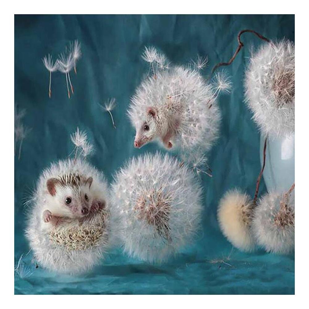Globeagle Dandelion Hedgehog 5D Full Square Diamond Painting Embroidery Home Decor