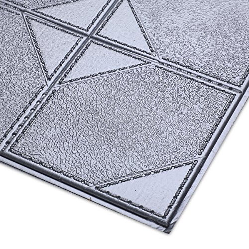 KINLO 10PCS Adesivo per Piastrelle 3D Mattoni