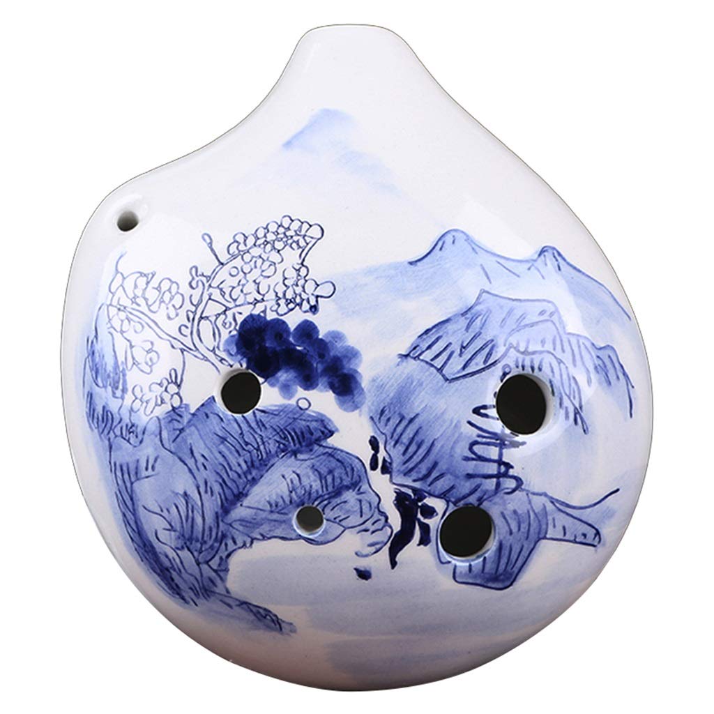 ocarina, Ocarina in argilla dipinta a mano contralto Fa a 6 fori(White a)