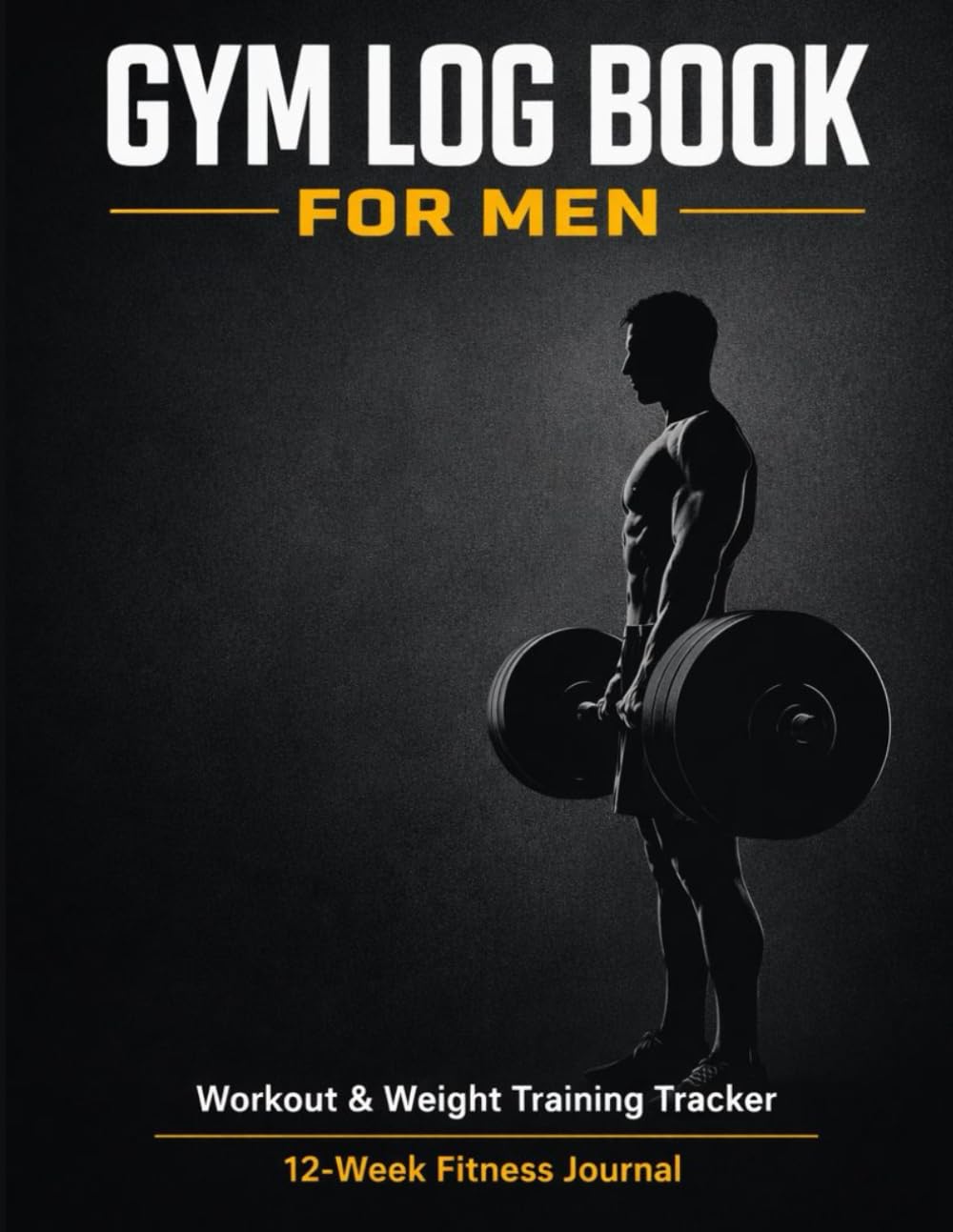 Gym Log Book for Men: Workout & Weight Training Tracker | 12-Week Fitness Journal: Track Your Workouts, Monitor Strength Progress, and Achieve Your Fitness Goals