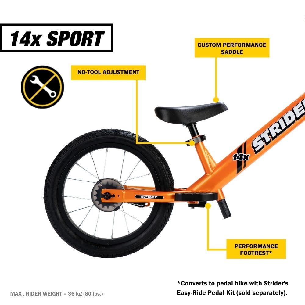 Strider - 14x Sport Balance Bike, Ages 