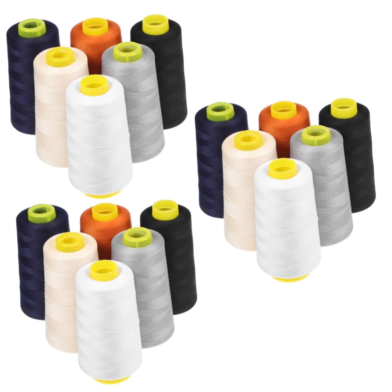 SHINEOFI 3 Juegos Hilo De Poliéster De Alta Velocidad. Beige Hilos De Poliéster Para Bordar Cuentas Maquina De Coser Maquina Coser Hilos De Coser De Colores Hilo Para Coser 6 Piezas * 3