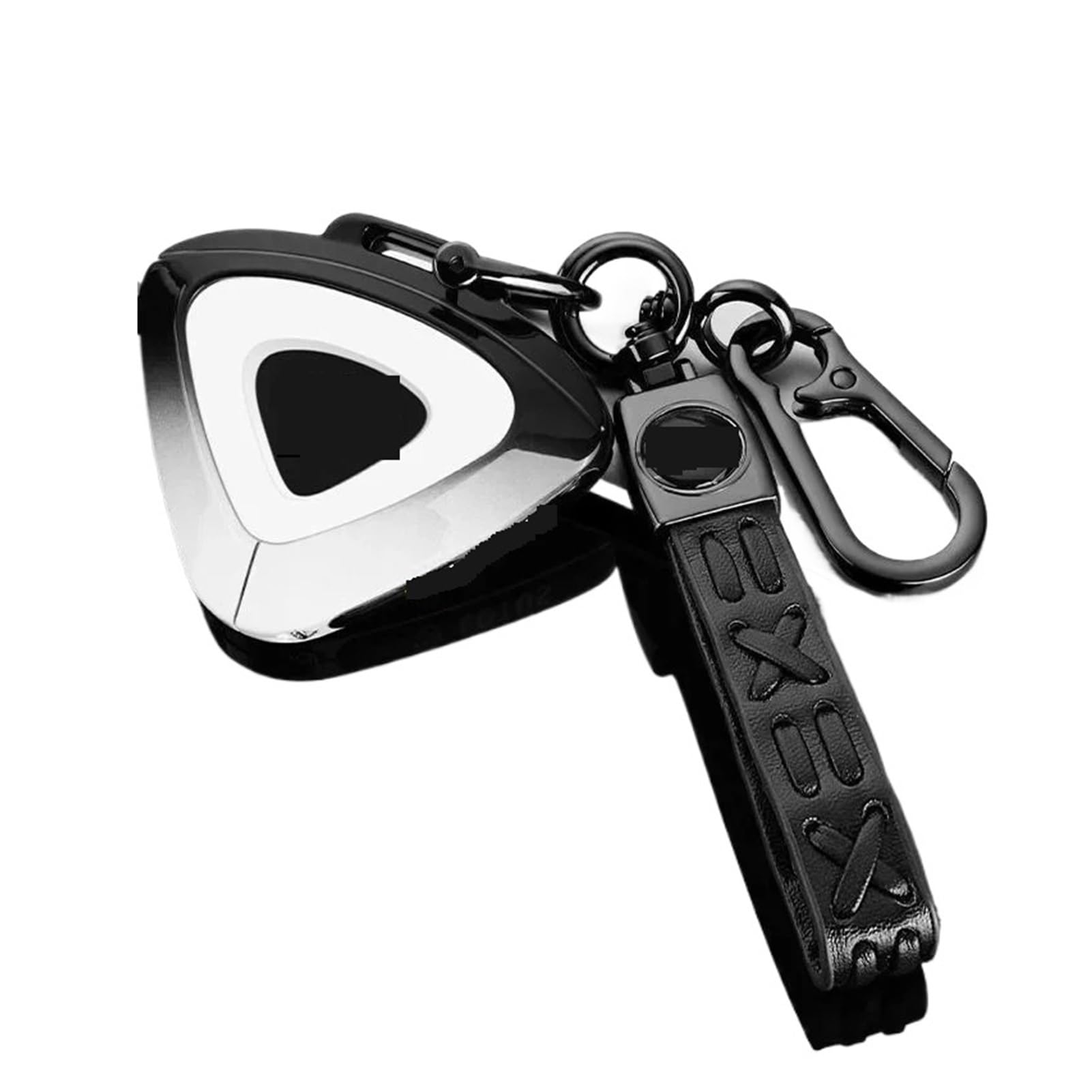 Car Key case Fit for Lotus Eletre Emeya Suede Evija Zinc Alloy Car Key Case Cover Bag Shell Keychain Holder Fob Interior Accessories Car Key Fob Cover(A1 White)