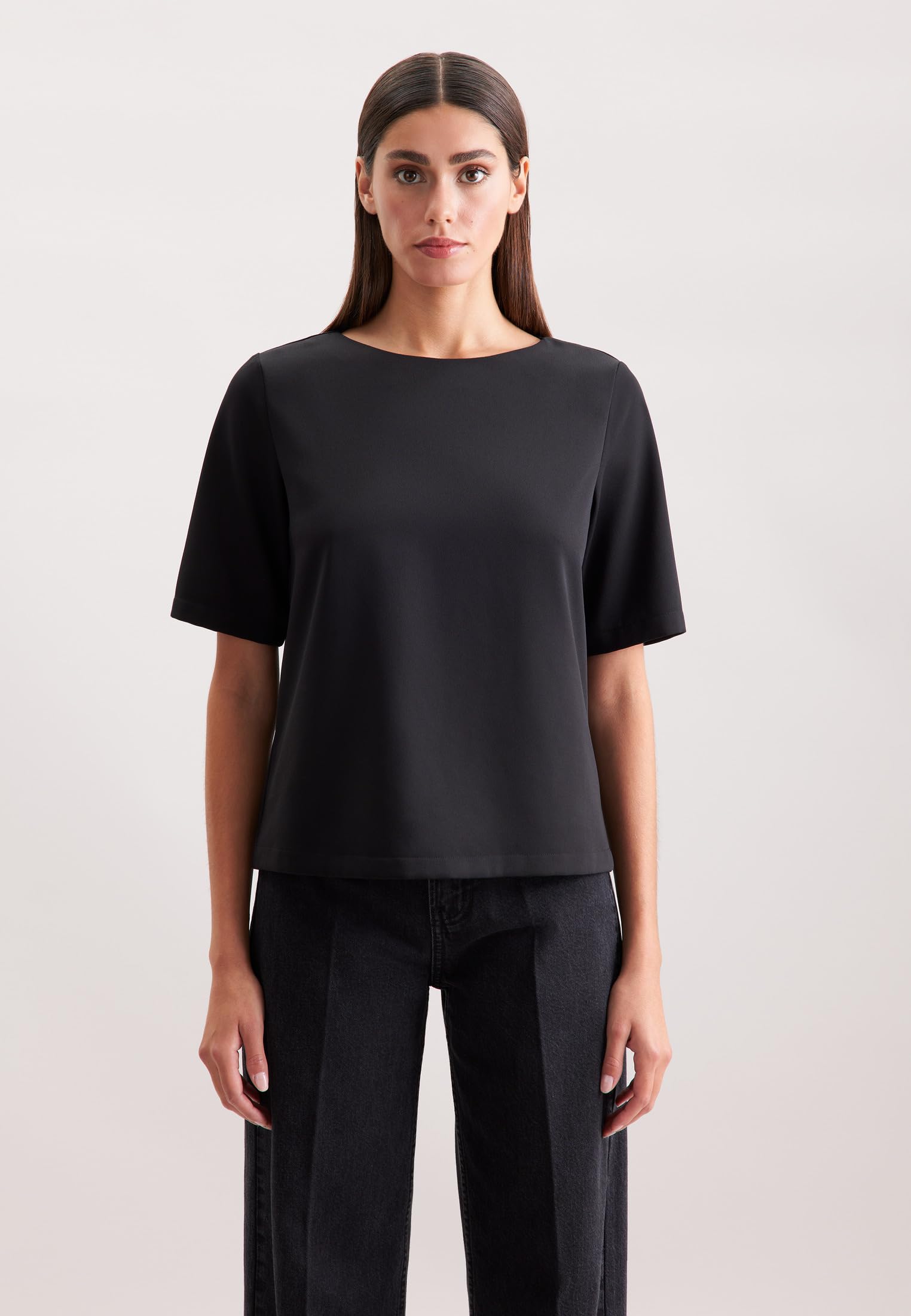 Seidensticker Damen Regular Fit Kurzarm Bluse Bluse