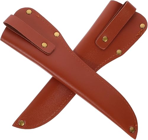 Miniatura 9 de Cuchillos de fileteado de cuero para pescado, protectores de cuchilla, protectores de cuchilla, carnicero, chef, cortador, fundas con trabilla para