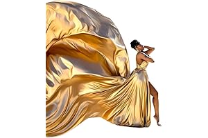 Maternity Robe for Photoshoot - Red Flowy Flying Dress