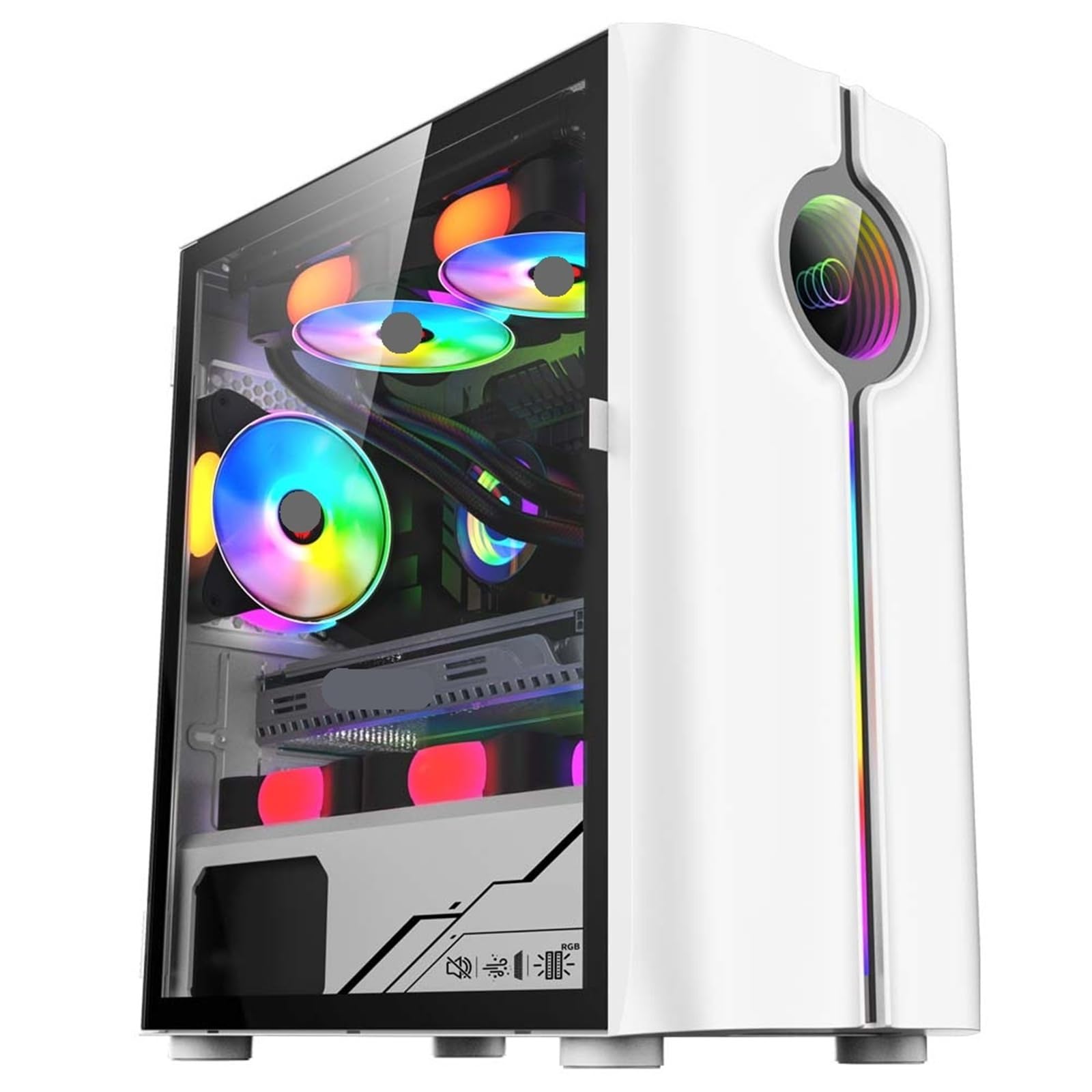 Etui na komputer gamingowy z 4-pozycyjnym wentylatorem 240 AIO Support M-ATX/MINI-ITX Guardian