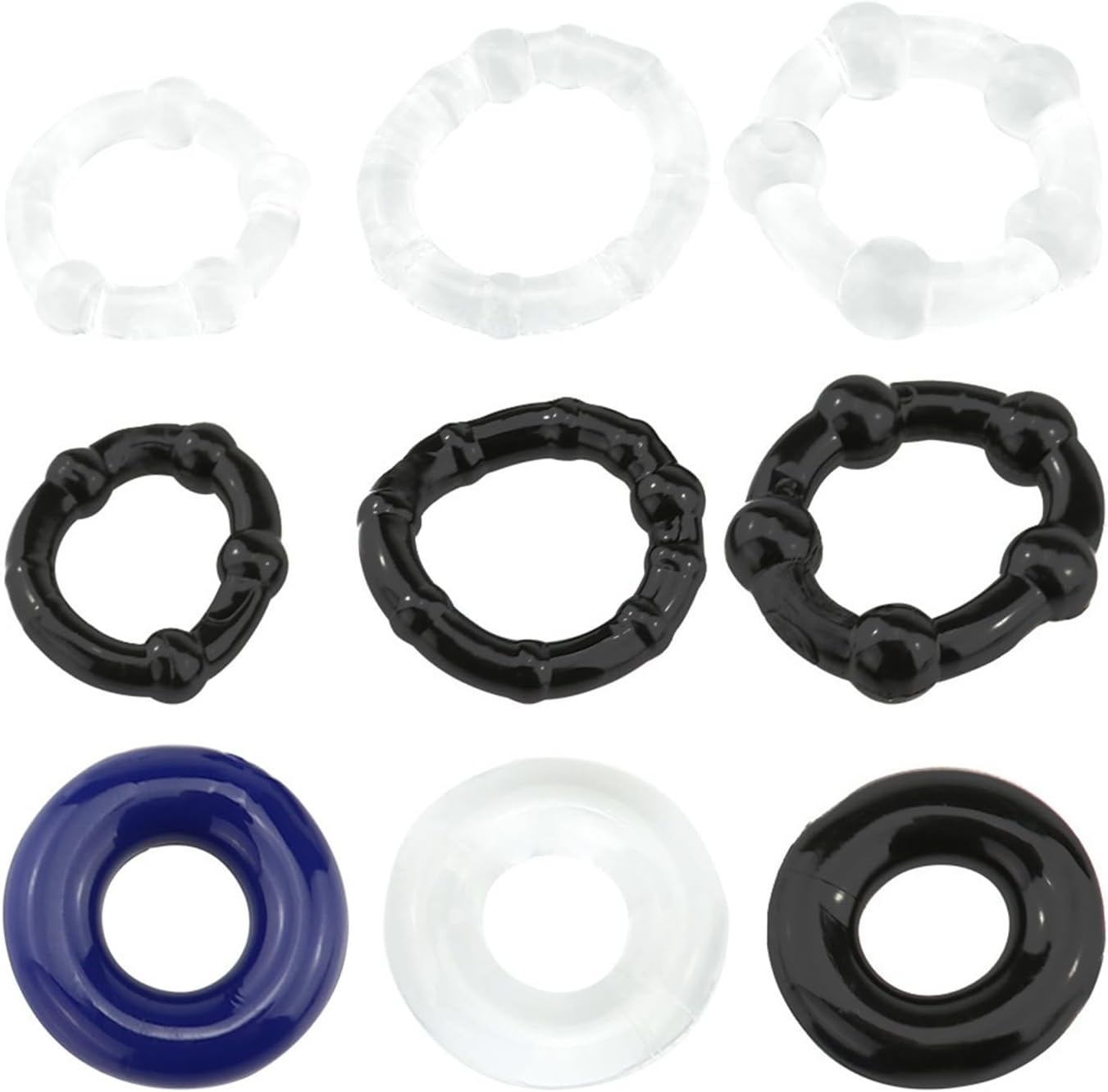 Silicone Stamina Body Jewelry Penis Rings Reusable for Men Non-Piercing Body Jewelry Gift
