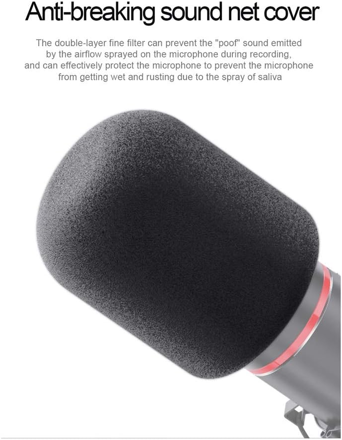 Microphone Metal USB Condenser Recording Microphone with Tripod for Laptop Computer Cardioid Studio Recording Vocals Voice Over