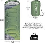 tuphen Sleeping Bag - 3-4 Seasons Camping Sleeping Bags for Adults for Hiking, Backpacking, Cold Weather & Warm Lightweight Travel Gear - Image 3