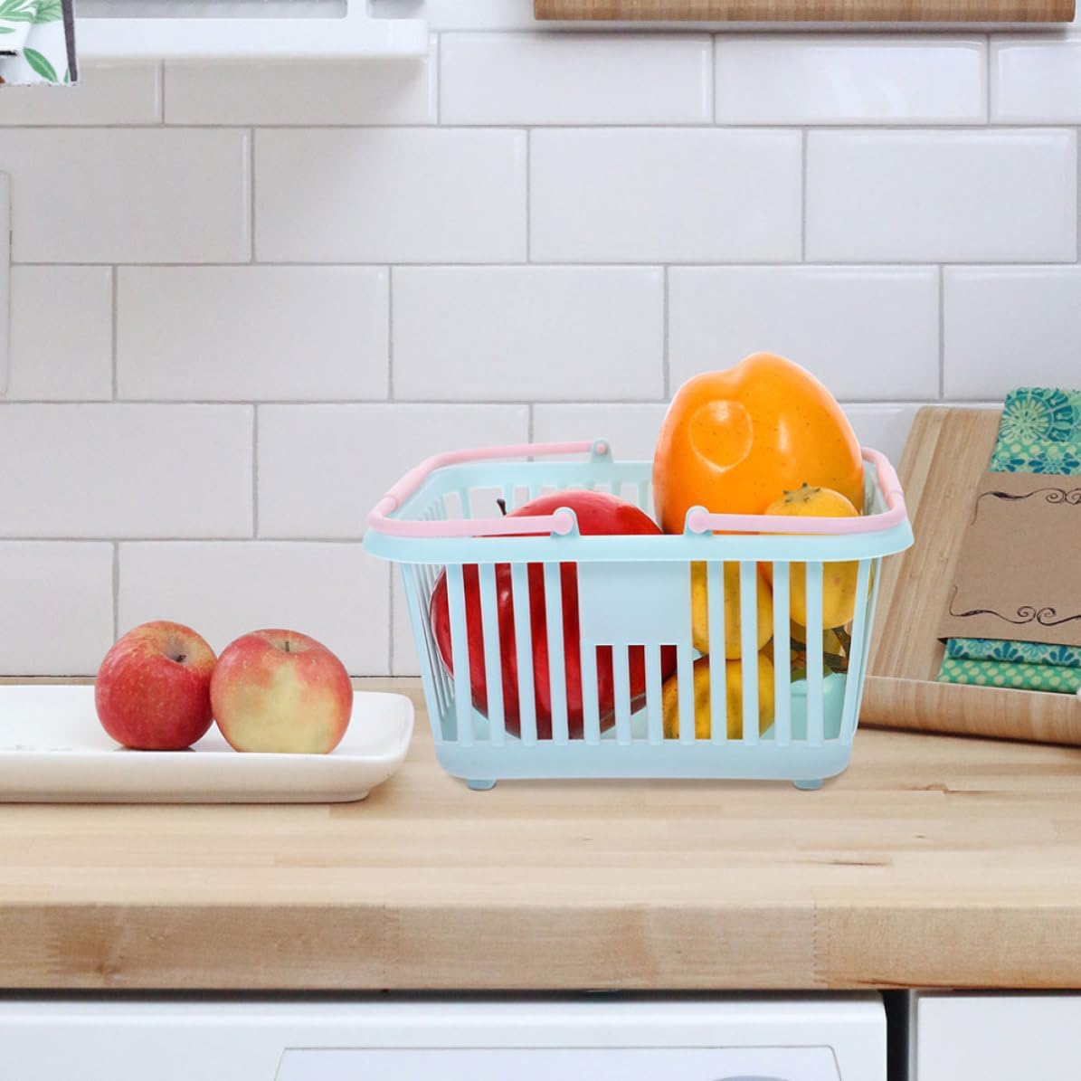 Plastic Mini Basket with Handle for Shopping and Storage