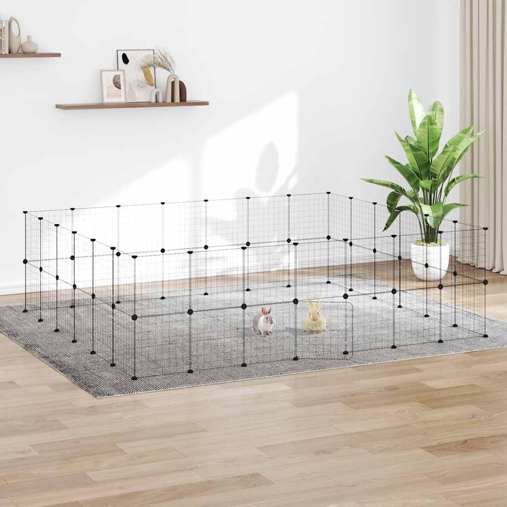 Jaula de acero para mascotas con puerta de 35 x 35 cm como jaula para animales pequeños DIY de acero resistente para mascotas