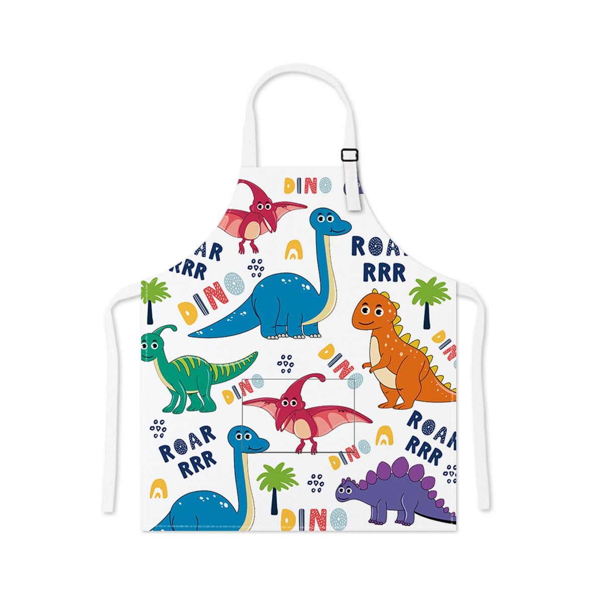 Winsation Dinosaur Kids Apron with Pocket, Adjustable Toddler Apron for Cooking Baking Painting Gardening for Kids Age 6-12 — image 1