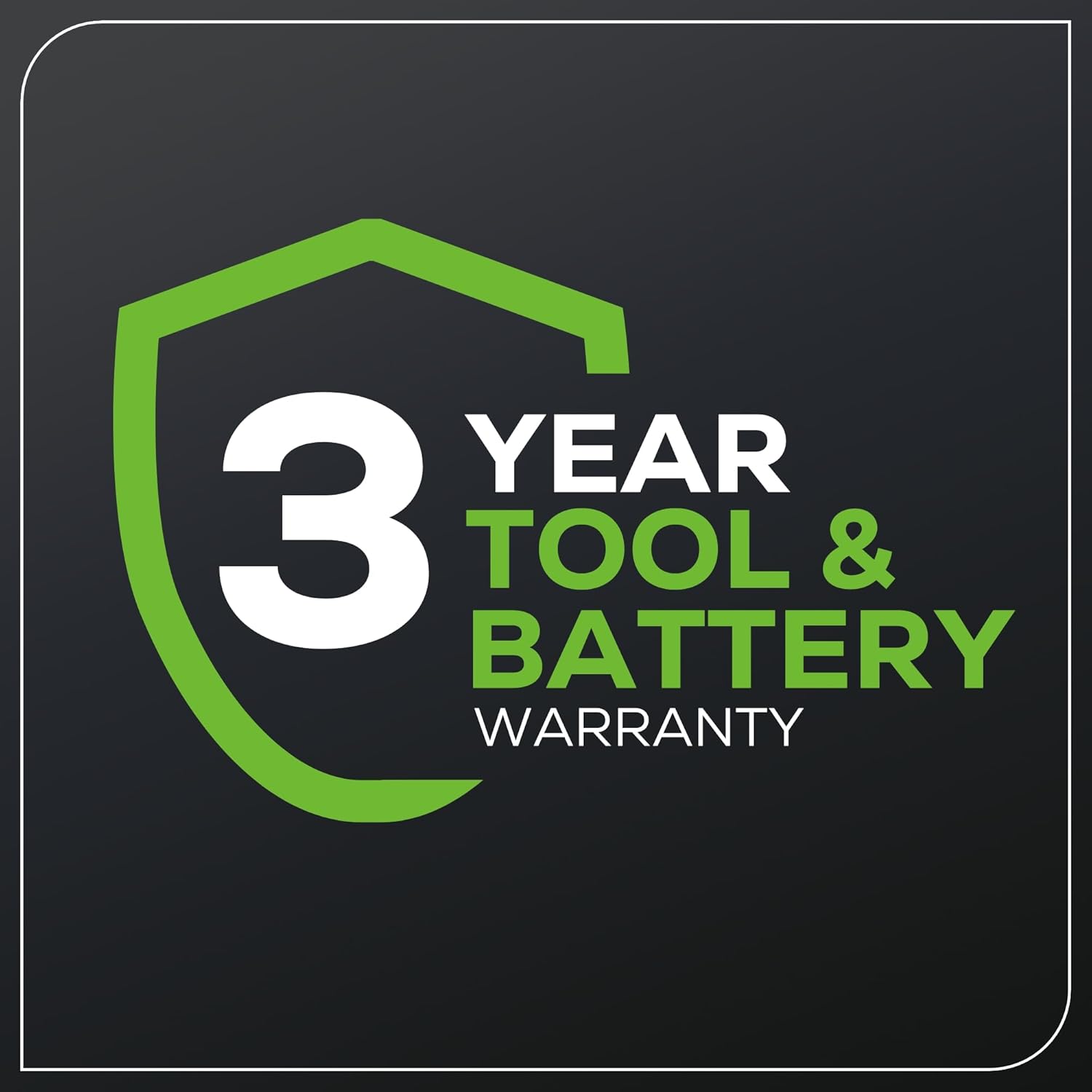 Greenworks 3 Year Tool & Battery Warranty logo