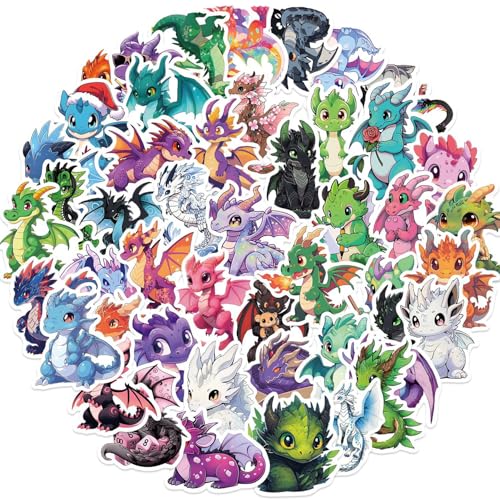 50Pcs Dragon Sticker, Cute Stickers for Kids Teens...