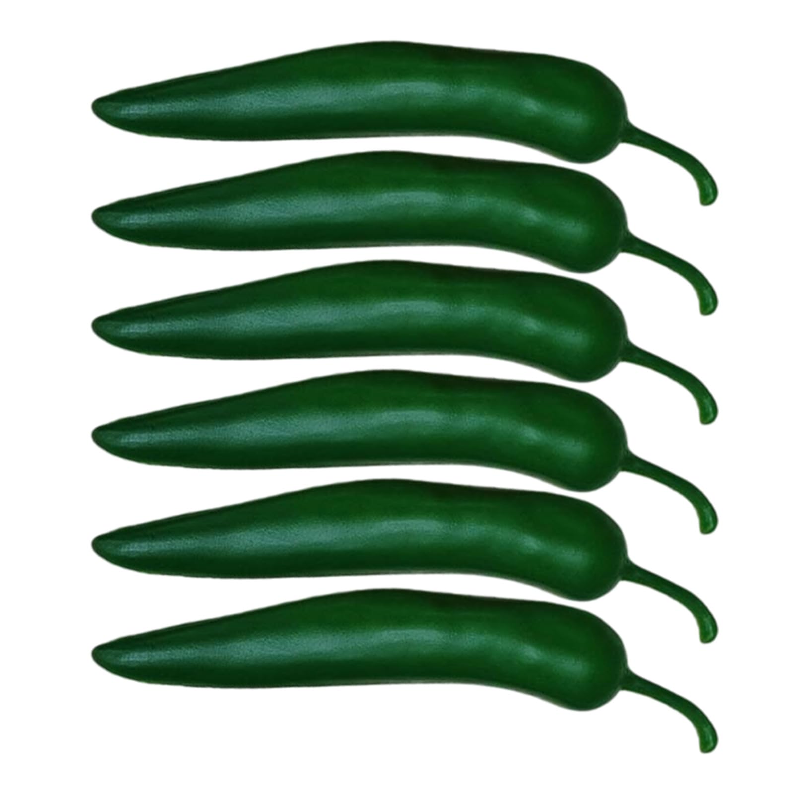 Oxxggkao 6PCS / Pack Simulated Green Chili Decorations for Restaurant Display and Creative Projects Simulation Vegetables Fraudulent Chili Peppers for Photography