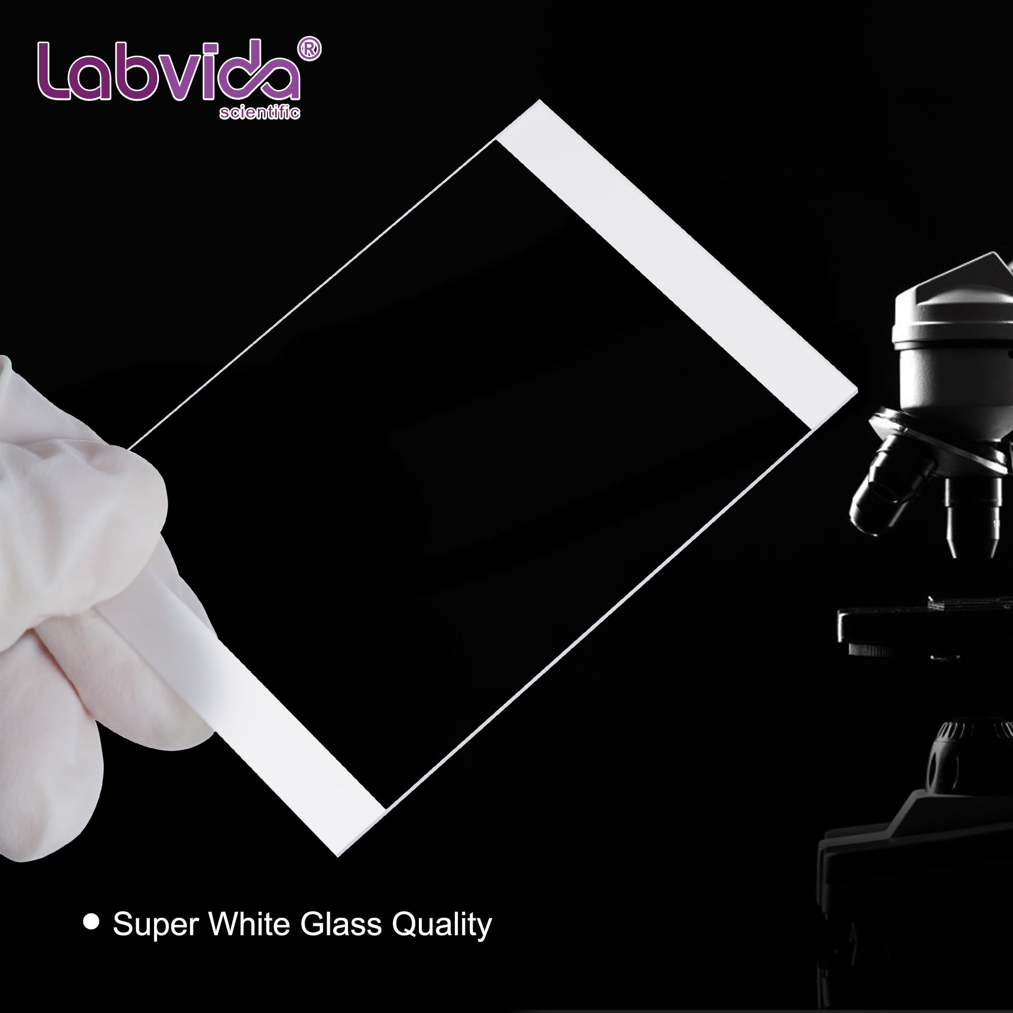 100 vetrini grandi per microscopio, vetrini in vetro smerigliato per microscopio, dimensioni 76 mm x 52 mm, per istologia da laboratorio e osservazione di campioni di grandi dimensioni, LVQ094