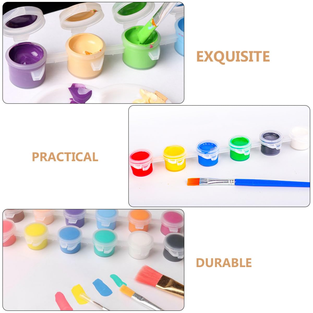 Artibetter 3 Ensembles Boîte De Stockage Pour Pigments Aquarelle Conteneurs Durables Pour Peinture Gouache Et Huile Compacte Et Pour Artistes 25 Pièces * 3