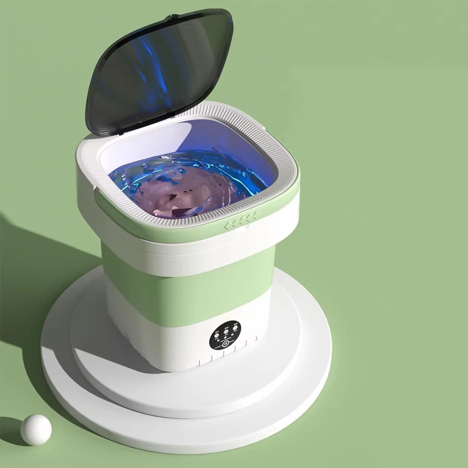 Dormitori Mini Lavatrice Pieghevole, Portatile Caricamento dall'alto Lavanderia Lavatrice, 18L Piccola Lavatrice per Biancheria Intima, Calzini o Piccoli Oggetti