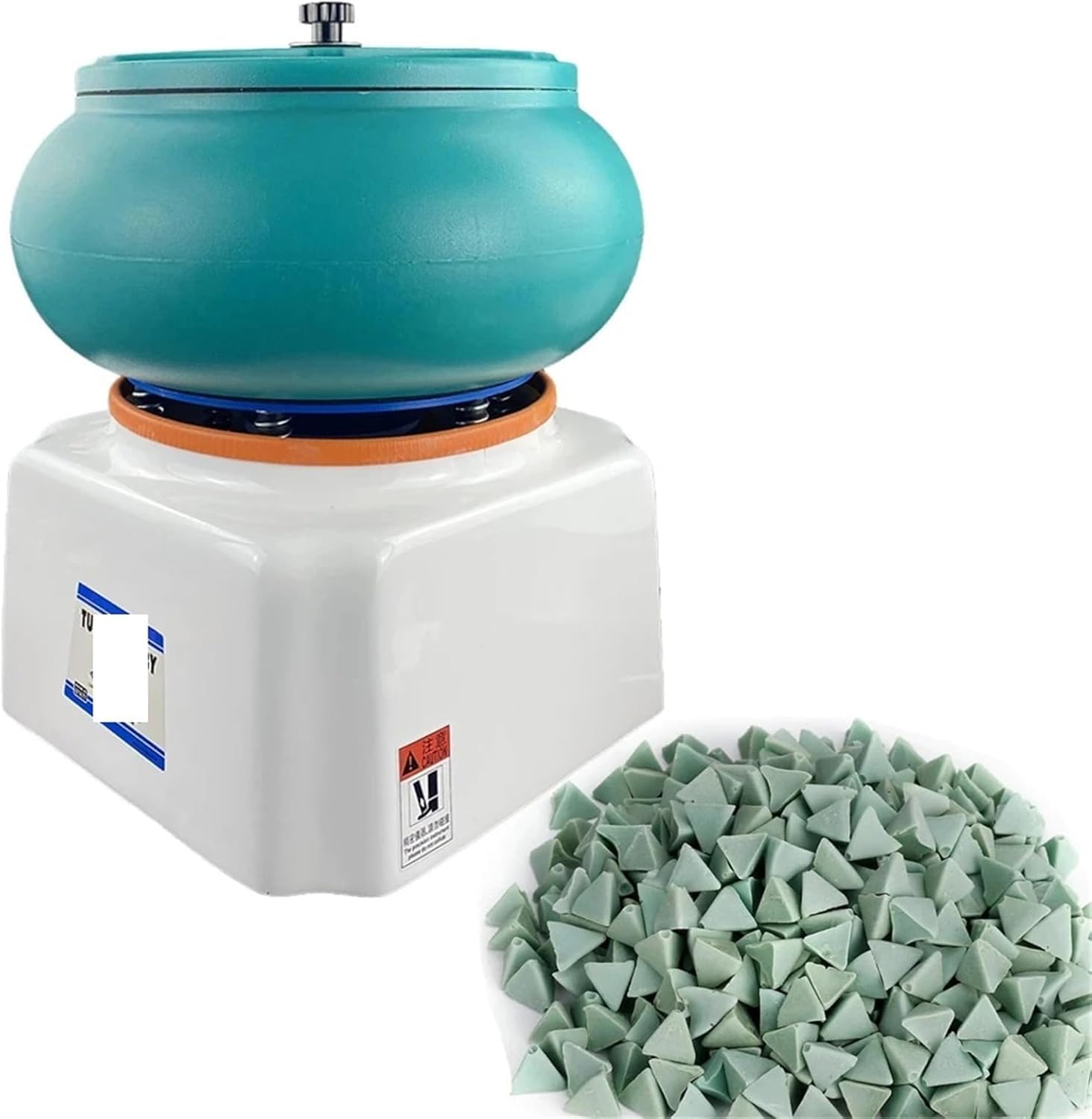 Machine de polissage vibrante de 43,2 cm, baril vibrant pour meulage d'agate de jade, équipement lapidaire