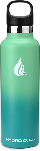 Miniatura 9 de HYDRO CELL - Botella de agua de acero inoxidable con popote y tapa estándar (940, 710, 590, 470 ml), mantiene los líquidos calientes o fríos con