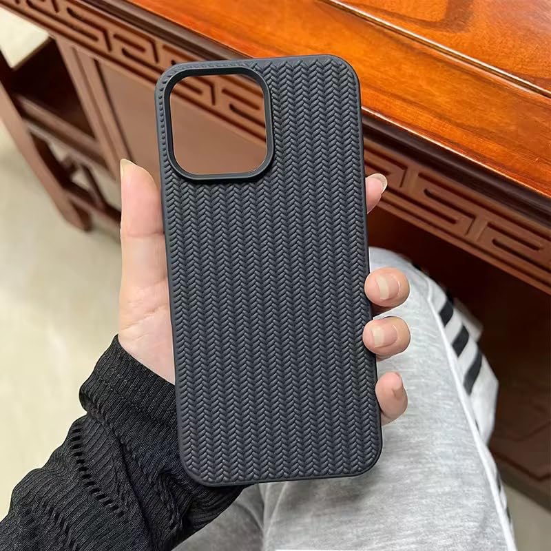 Image of Microfiber Candy Case Compatible for iPhone 13 Case Shockproof Slim Back Cover Liquid Silicone Case (Black)