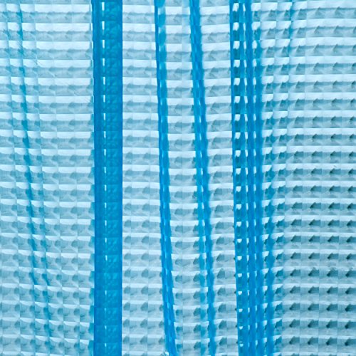 MSV "Premium Eva Shower Curtain, Blue, 180 x 200 cm, W 7.9" x L 11.8" (1 Panels) - Image 3