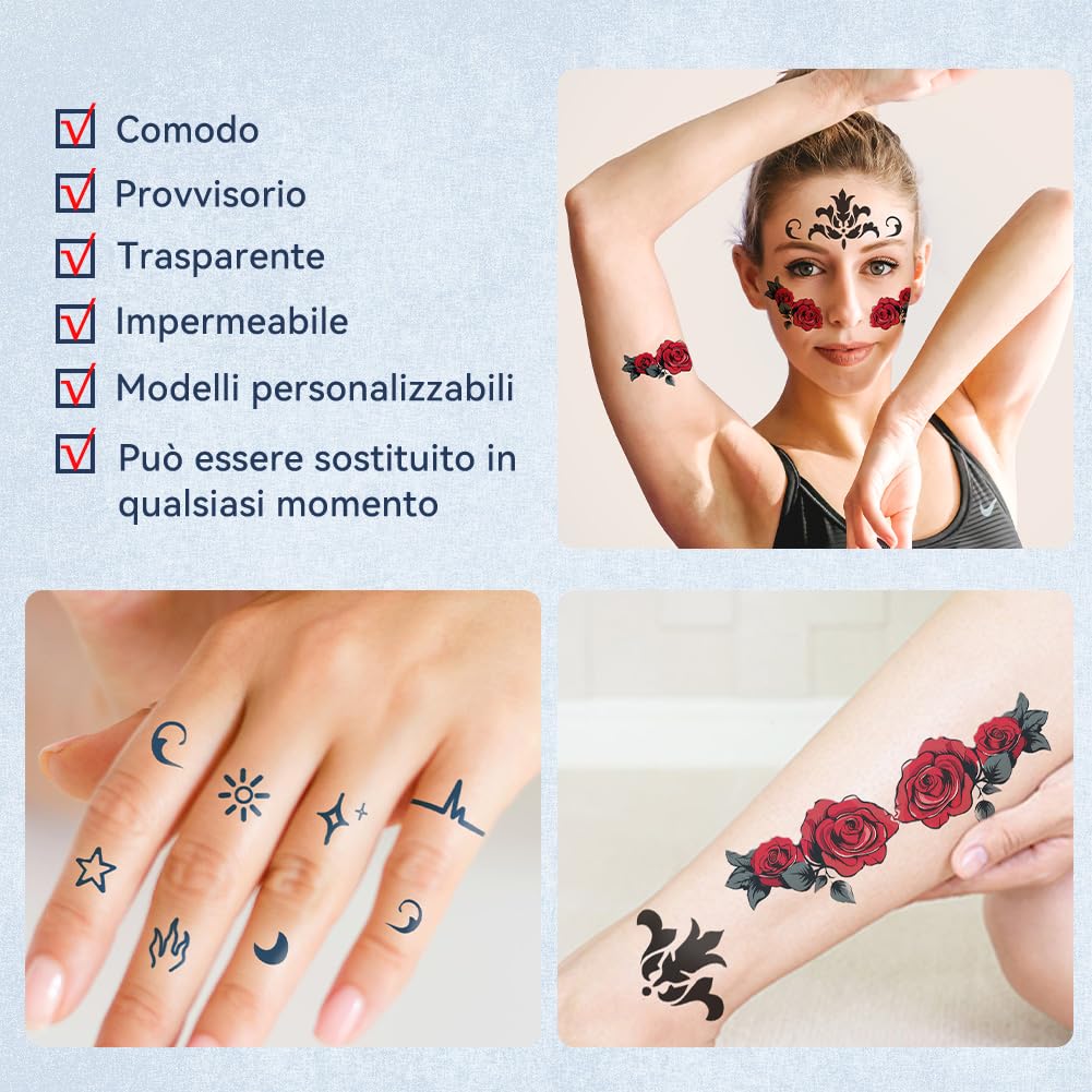A4X5 Carta per Tatuaggi a Getto d'inchiostro/Laser,Lamina per Tatuaggi Fai da Te per Stampa, Candele, Tatuaggi temporanei, Decalcomanie Stampate(WT-11-5)